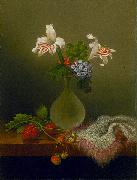 Martin Johnson Heade A Vase of Corn Lilies and Heliotrope oil on canvas